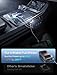 Cigarette Lighter Adapter Splitter, 180W12V/24V 3-Socket Power Splitter DC Outlet with 8.5A 4 USB Ports Multifunction Car Charger, LED Display Voltage, QUICK CHARGE 3.0[Upgraded Version]On Off Switch