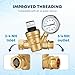 Kohree RV Water Pressure Regulator, Water Pressure Regulator for RV Camper Brass Lead-Free Adjustable Water Pressure Reducer Valve Inlet Screen Filter for Travel Trailer Garden