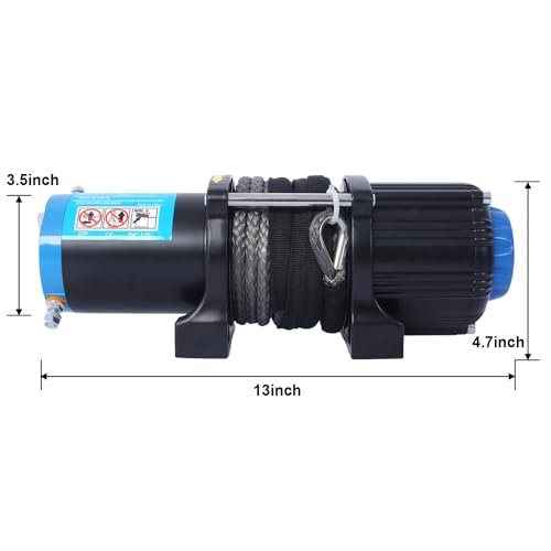 Winch eléctrico 4500 lb para ATV UTV 12V con control remoto miniatura 2