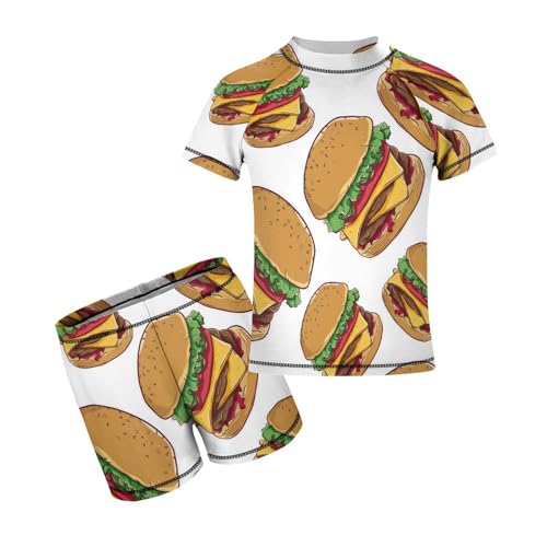 Delicious Cheese BurgerChildren's Swimsuits Boys Two Piece Suit10-12Y（150cm）