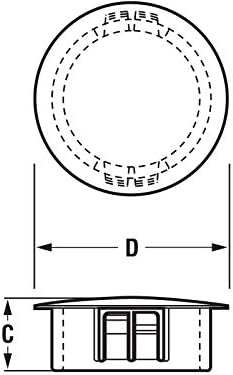 Miniatura 2 de Top Secret PDR Tapones de orificio de cabeza abovedada de 1 34" o 1.75" (10) - Tapones de bloqueo de orificio de identificación de 1.75 para paneles