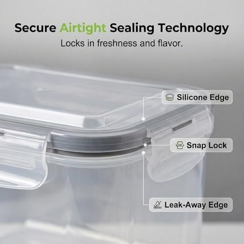 Food Storage Containers for Fridge with Removable Colander, Fruit Storage Containers with Lids, Leakproof Produce Containers Fridge Organizers and Storage for Berry Fruits Vegetables(Gray, S+M+L) - Image 6