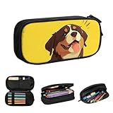 QIOEURYU Estuches para lápices Bernese Mountain Dog Animal Gran capacidad Bolsas para bolígrafos Caja de bolígrafos para niños y niñas Estudiantes Papelería Regalos navideños