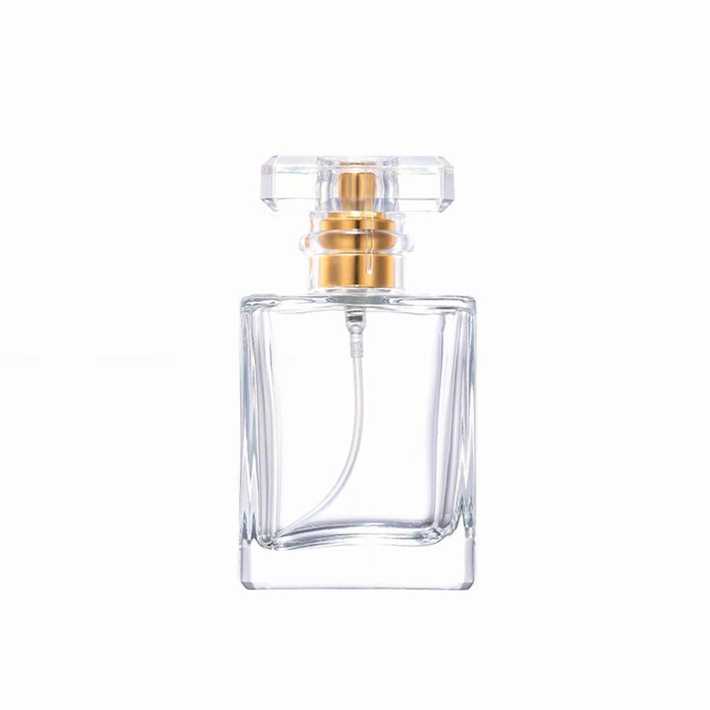 5-20 szt. 30 ml 50 ml podróżna szklana butelka z rozpylaczem, pusta przezroczysta czarna butelka na perfumy, zestaw kieszonkowych pojemników na mgiełkę (przezroczyste złoto, 10 szt., 30 ml)