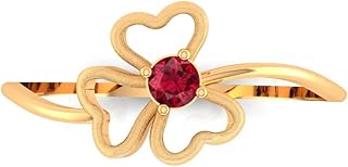 p.c. chandra jewellers 14KT (585) Yellow Gold Charming Blossom Ring for Women | Delicate Beauty & Elegant Design (Gold weight - 0.55 Gram)-picture-31