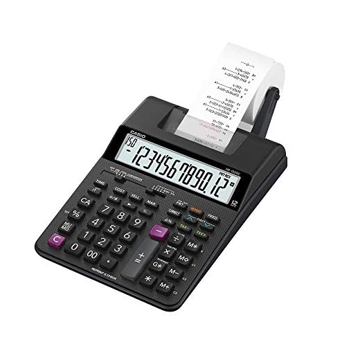 Calculadora com Impressora, 12 Dígitos, Casio, HR-100RC, Preto