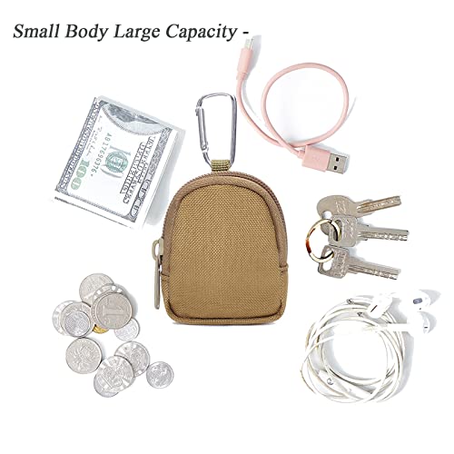 Multi-Functional Coin Purse,Outdoor Tactical Coin Pouch Nylon Waist Bag For Men,Molle Accessory Pouch,2Pcs Black #TOP3