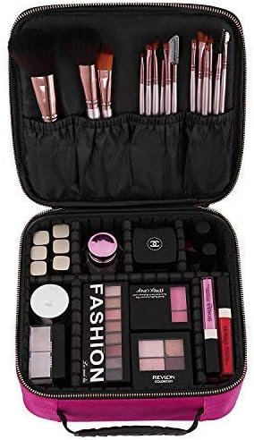Sponsored Ad - GRAZIA 3 Layer Cosmetic Organizer with Shoulder Strap(Black)-Made in India