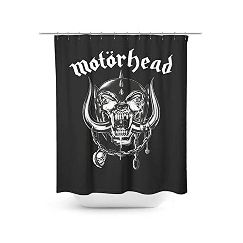 Motörhead - Cortina de Ducha (poliéster, 180 x 200 x 0,1 cm, Incluye Anillas), Color Negro