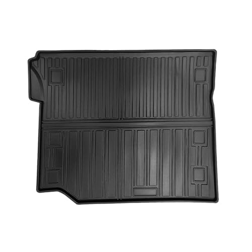 TuningPros TM-1023 Car Trunk Mats Set Compatible with 2018-2024 Jeep Wrangler JLU 2 Door | 1 pcs Cargo Liner Black Car Mats | Custom Fit Non-Slip Rubber Trunk Cover Mat