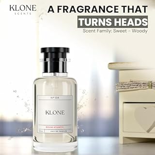 Klone Rouge Atlantic Eau de Parfum Scents (50ml) - Long Lasting Cologne for Men Inspired by Rouge - Skin Friendly Perfume for Men with Notes of Saffron, Cedarwood & Oakmoss - Paraben Free