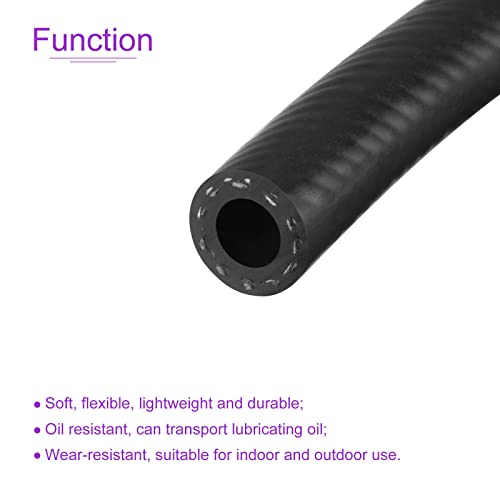 Dmiotech 9.5Mm(3/8") Id 18Mm Od 2Ft Fuel Line Hose Rubber Fuel System Engine Hose Black For Gas, Diesel, Fuel, Engine Oil, Hydraulic #TOP3
