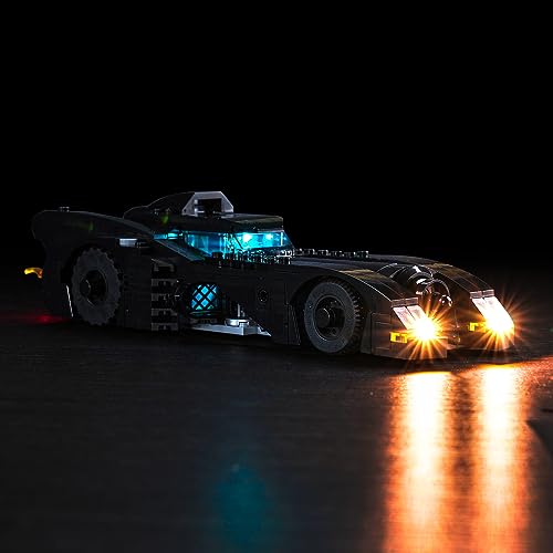 LocoLee Kit de luces LED para Lego Batmobile: Batman vs. The Joker Chase 76224, juego de iluminación DIY accesorios compatibles con Lego 76224 Toys Building Set para ventiladores (solo luces, sin