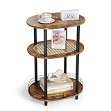 BITYODD Round Side Table, Oval End Table...