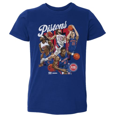 500 LEVEL Detroit Pistons 2026 Starting 5 Toddler Shirt (Royal Blue 2T)