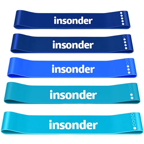 Insonder Resistance Band Set of 5 - Resistance Bands for Working Out - Exercise Bands Resistance - Workout Bands & Elastic Band - Stretch Bands for Exercise - Fitness Bands