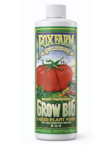 FoxFarm Grow Big Liquid Plant Food - 6-4-4 House Plant Fertilizer for Lush Vegetative Growth, Fast...