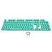 Bossi 104 PBT Replacement Keycaps Double-shot Backlit Keycaps Set for Mechanical Keyboard with Key Puller - Cyan
