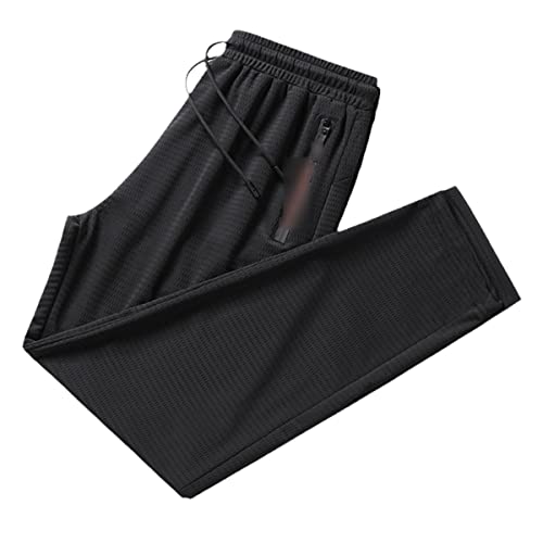 Pantalon de sport anti-transpiration grande taille en soie glacée pour homme