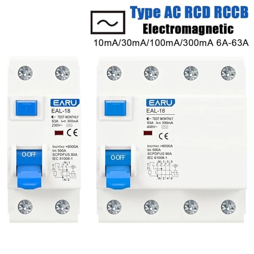 Interruptor diferencial electromagnético CA 2P 20A con corte rápido de 10mA 2