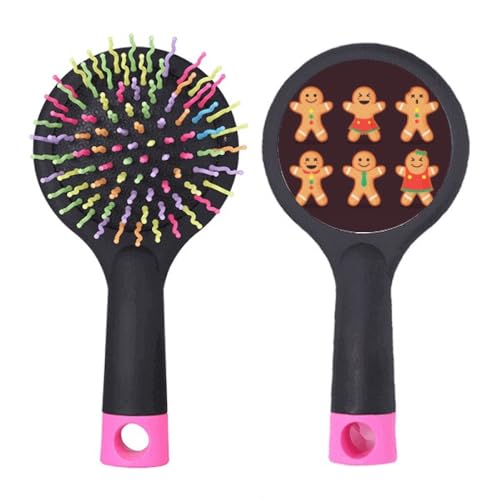 Brosse à cheveux démêlante pour homme en pain d'épices brun