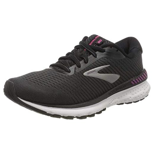 Brooks Adrenaline GTS 20, Scarpa da Corsa Donna, Nero/Bianco/Rosa, 36 EU