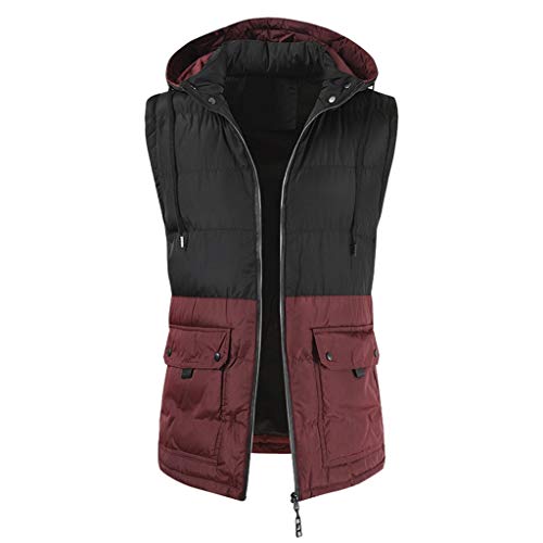 Preisvergleich Produktbild Herren Warm Ärmellose Daunenjacke Verdicken Jacke männer kapuzenwest Outdoorjacke übergangsjacken Kölner Karneval Weihnachten Herrenjacke CICIYONER
