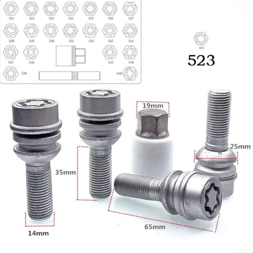 Tornillos de rueda M14x1.5 robustos grado 12.9 anticorrosivos 6
