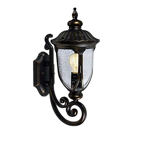 CNCDRS IP55 Verre Patio pluviométrique Patio Patio Extérieure Cour d'extérieur Aluminium Métal Lanterne Lanterne Logement Terrasse Couloir Murale Villa Villa External Jardin Muride Montage mural E27 E Cover