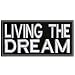 "Living The Dream" Patch Embroidered Iron-On Applique For Clothes, Jackets, Backpacks, Badge For Apparel, Perfect for DIY Projects, Trendy, Inspirational, Fun and Practical Accessory