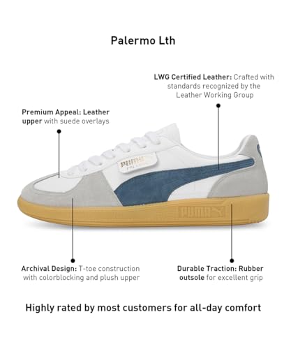 Image of Puma Palermo LTH 396464 Sneakers, 24 Fall /Winter Colors Puma White /Blue Horizon /Gum (14), 27.0 cm