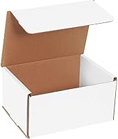 Vista 5 de Secure Seal Cajas de envío – Sobres de 5 x 5 x 3 pulgadas – Embalaje de cartón corrugado plegable blanco para correo, mudanza, almacenamiento