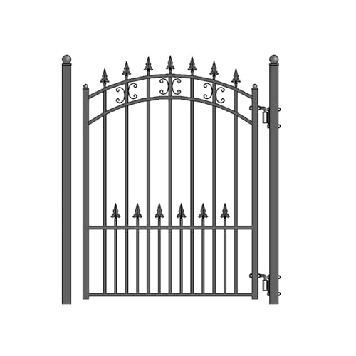Image of ALEKO Steel Pedestrian Gate - St. Louis Style - 5 ft.