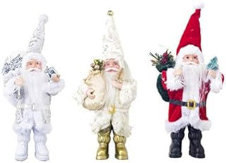TOYANDONA Santa Claus Figure Small Decorative Craft for Restaurant Home Office 1pc (Golden Silver Red)