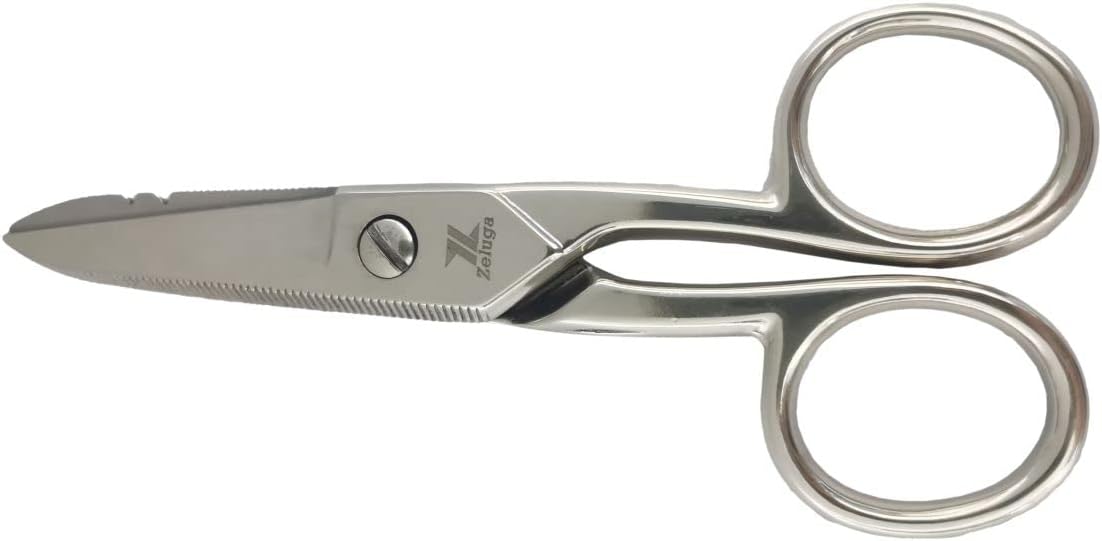 Zeluga 12-228 5in. Heavy Duty Stainless Steel Electrician Scissor