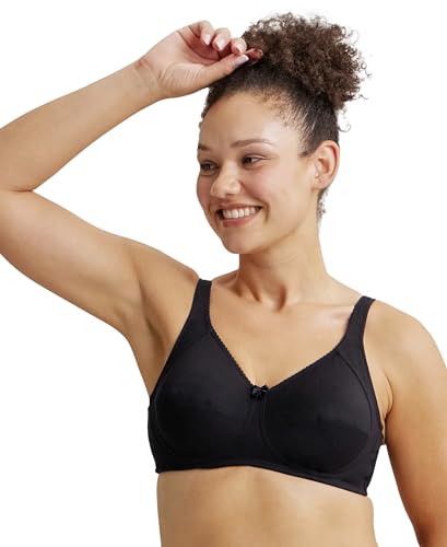 Image of Jockey ES13 Women Wirefree Non Padded Super Combed Cotton Elastane Stretch Full Coverage Plus Size Bra with Side Panel Support