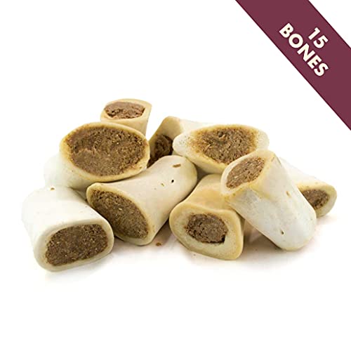 T.Forrest Air-Dried 3" Chicken Filled Bones for Dogs (15 Pack) - 100% Natural, Long-Lasting, Grain-Free & UK Made