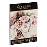 Cezanne 100% Cotton Colored Pencil Sketch Pad - 6x8, 20 Sheets, 122 lb. Fine-Tooth Paper, Art Supplies for Drawing Accessories, Supports Multiple Layers, Ideal for Graphite and Charcoal
