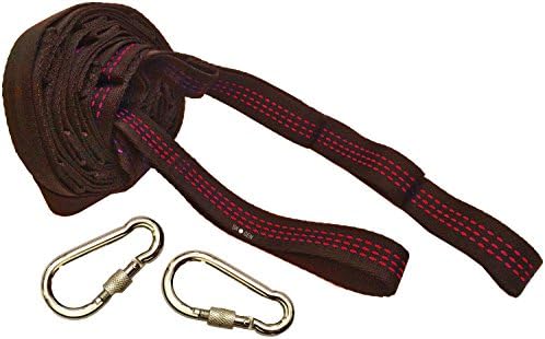 Adjustable Hammock Tree Straps, SKOGEN Straps With Steel Carabiners and Carry Bag (set of 2)