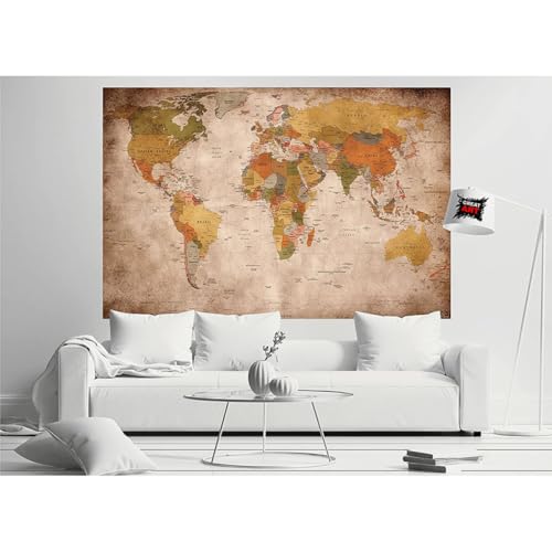 Tapiz de pared funcional y reutilizable de mapa del mundo para transformar tu dormitorio 4