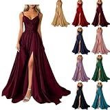 Robe Femme Longue de Bal Cérémonie Mariage Invitée Chic Élégante Bretelles Bustier Dentell...