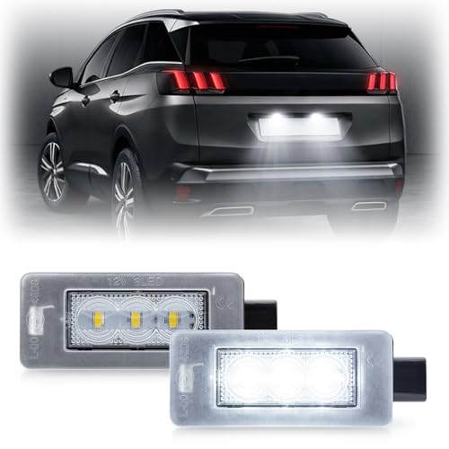 njssjd 2 unids Canbus no error LED placa de matrícula luz para Peugeot 207CC 208 308 MK2 II 2008 3008 Citroen C5 III Elysee OEM # 9682403680