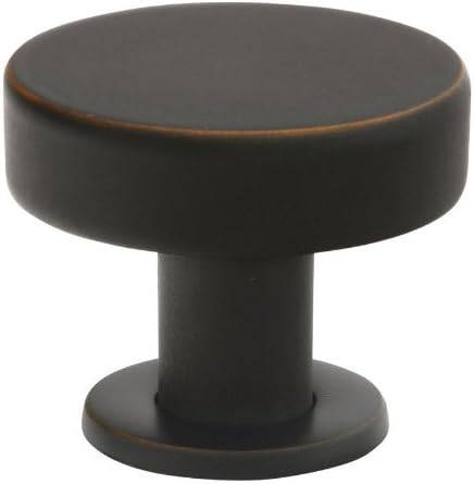 Emtek 86321 Cadet 1" Mid Century Modern Solid Brass Cabinet Knob, Oil Rubbed Bronze