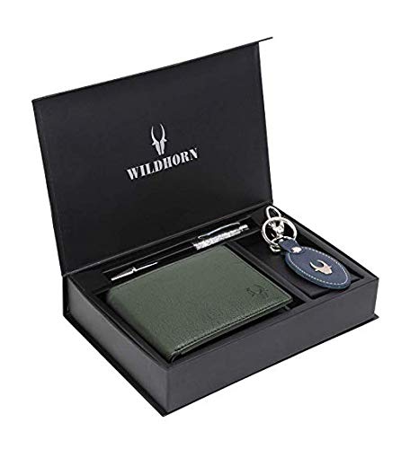 WildHorn Gift Hamper for Men I Leather Wallet, Keychain & Pen Combo Gift Set I Gift for Friend, Boyfriend,Husband,Father, Son etc (B08JCS3P8V) Amazon Price History, Amazon Price Tracker