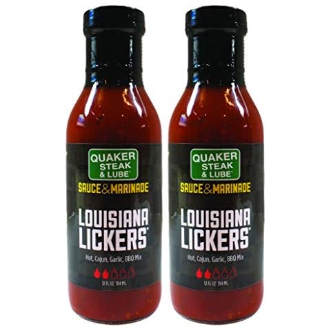 Quaker Steak and Lube Louisiana Lickers Wing Sauce - TWO 12 Ounce Bottles of Quaker Steak & Lube Louisiana Lickers Chicken Wing Sauce Cover