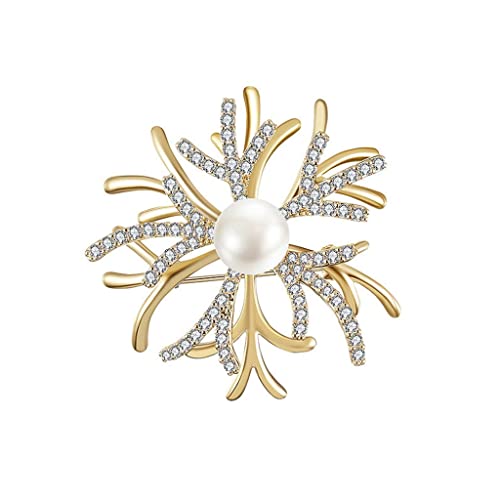 Broche en perles corail en alliage idéale pour sublimer une robe d'invitée à un mariage