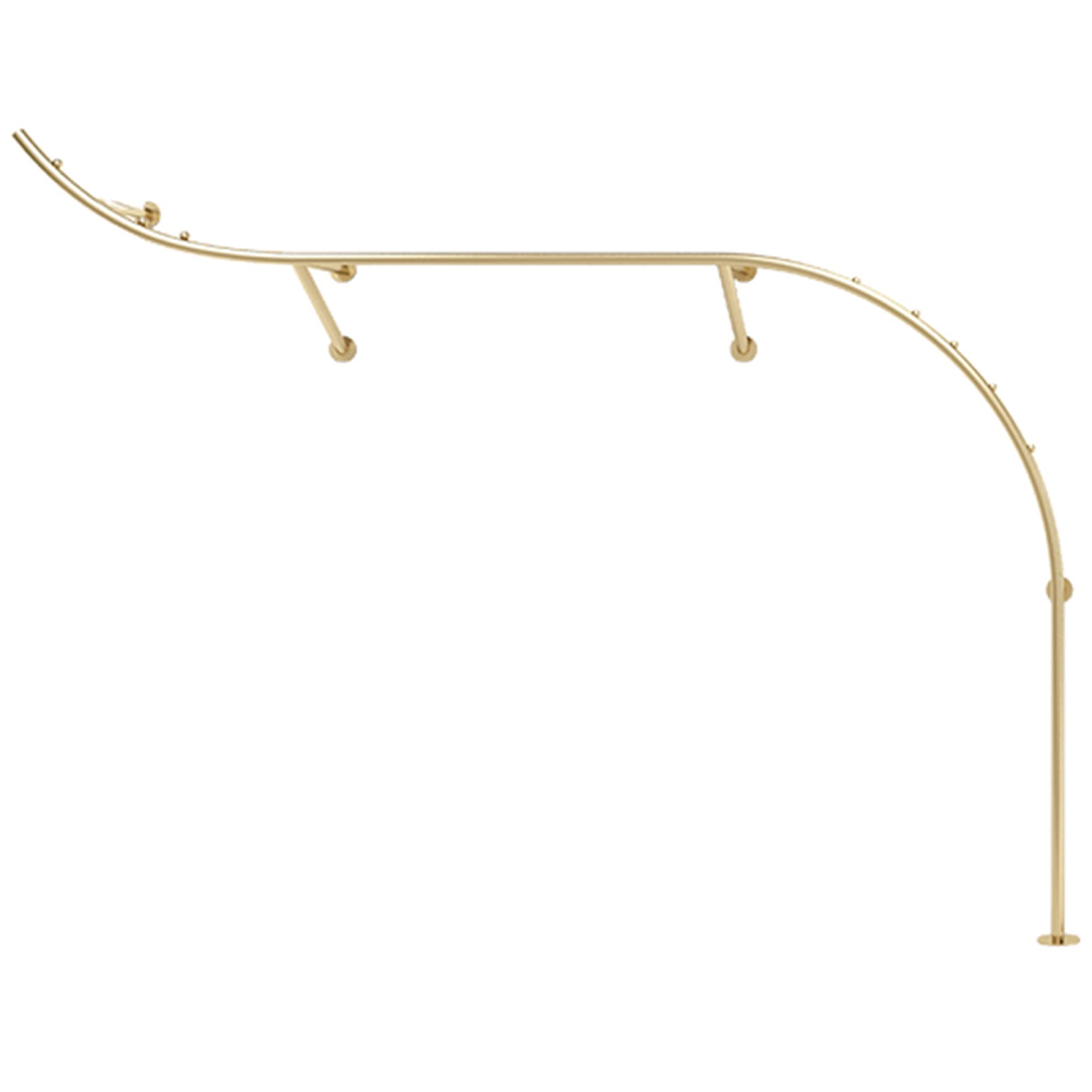 Portant à vêtements robuste doré de 200cm avec barre amovible