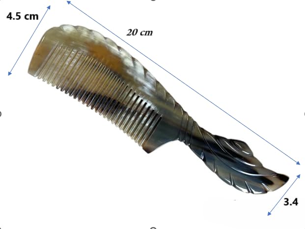 Image of SOFIYA CRAFT Ox Horn Comb Handmade Anti Static Natural Fine Horn Comb With smooth Handle- Massage Fine tooth Comb A Great Gift
