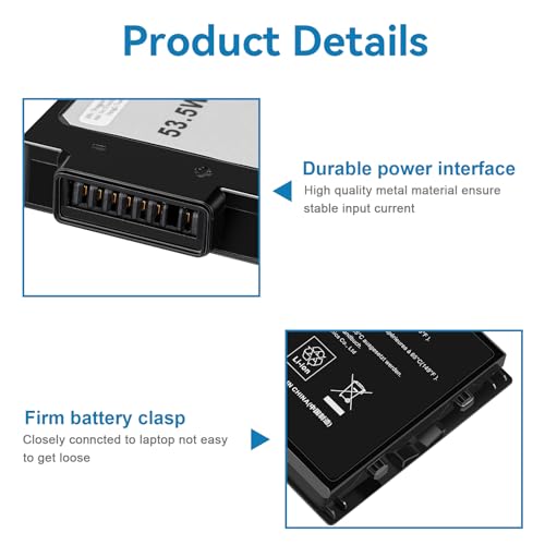 Image of ASUNCELL XVJNP 53.5Wh 0M0TN3 Laptop Battery Replacement for Dell Latitude 5430 7330 Rugged Latitude Series P148G P148G001 P149G P149G001 6JRCP 06JRCP M0TN3 KD1CT 451-BCWQ 11.4V 4457mAh