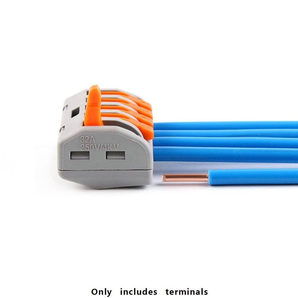 Terminale del cavo a crimpare Connettori for cavi compatti da 50 pezzi, blocchi di connettori elettrici, for con dado leva a 2 pin-8 pin(8)